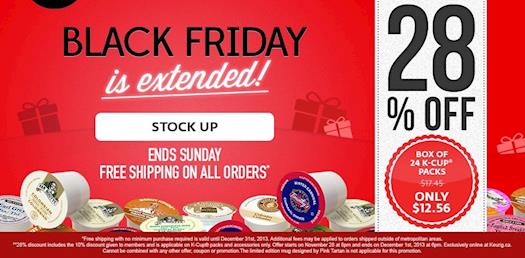 Black Friday K-Cups Extended Ends Sunday!