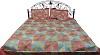Get Tri-Color Five-Piece Patchwork Bedspread from Banaras