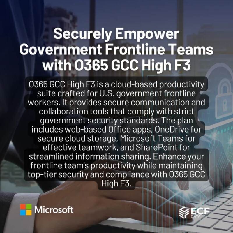 Secure & Compliant Productivity – O365 GCC High F3