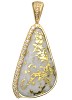 One of a Kind Gold Quartz Pendant