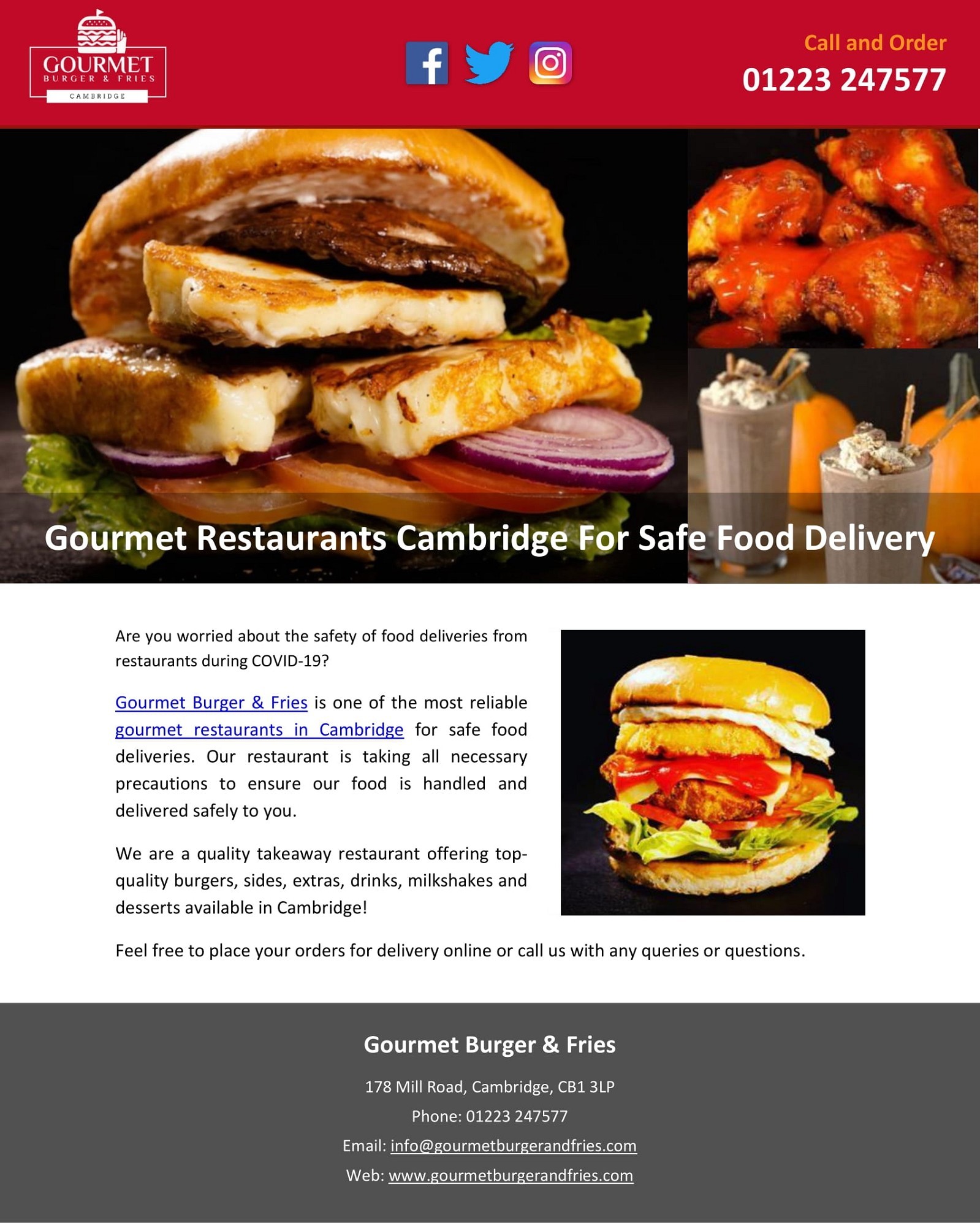 Gourmet Restaurants Cambridge For Safe Food Delivery