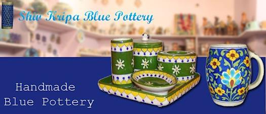 Handmade Blue Pottery