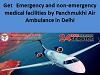 Get   Emergency and non-emergency medical facilities by Panchmukhi Air Ambulance in Delhi 