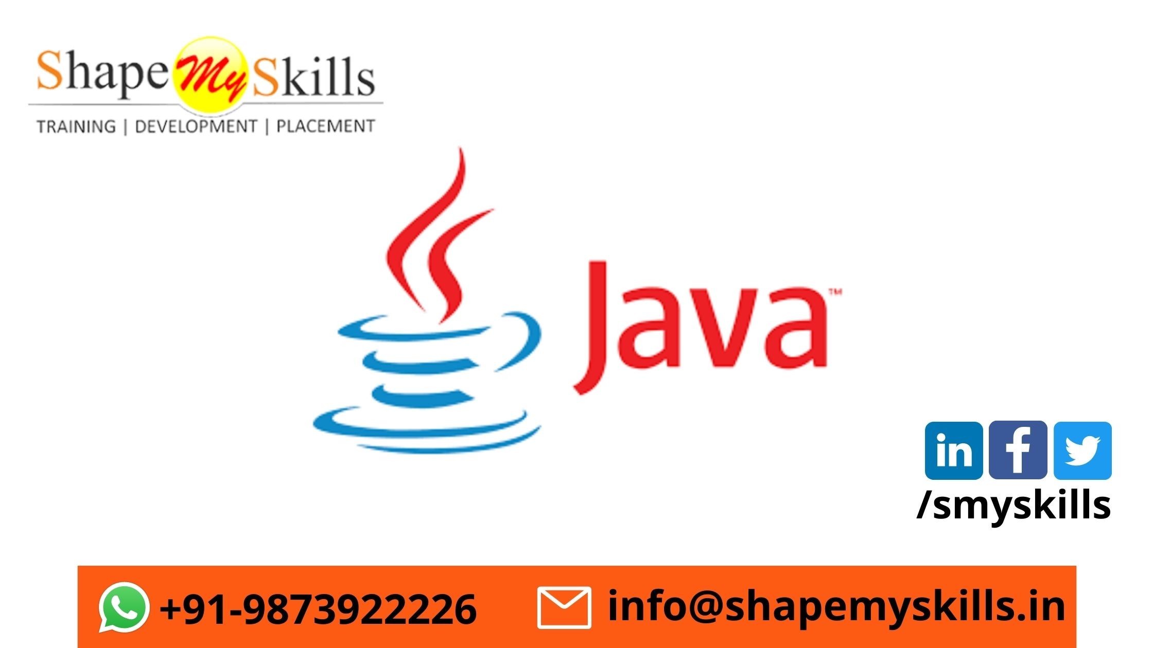 ShapeMySkills - Java Online Training
