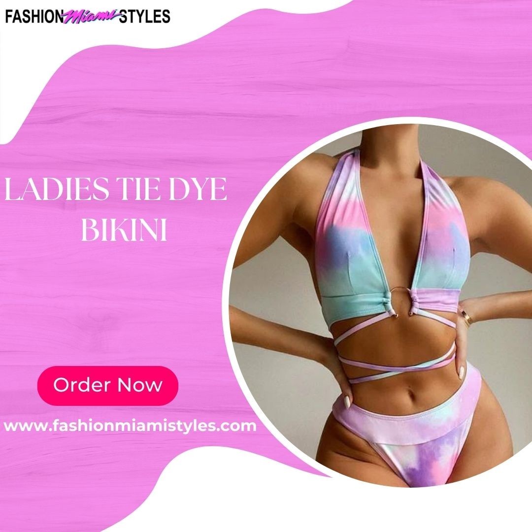 Ladies Tie Dye Bikini Shopping in Miami, FL