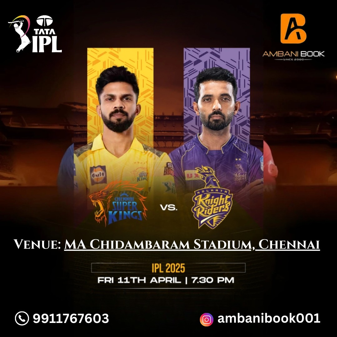 Ambani: India’s Oldest Sports Platform Covers the Thrilling CSK vs KKR IPL 2025 Showdown at Chepauk