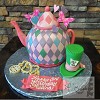 Alice in Wonderland Themed Birthday Cake