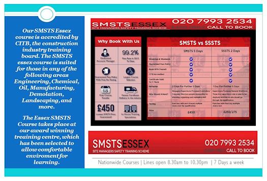 SMSTS Training Centre Essex, UK