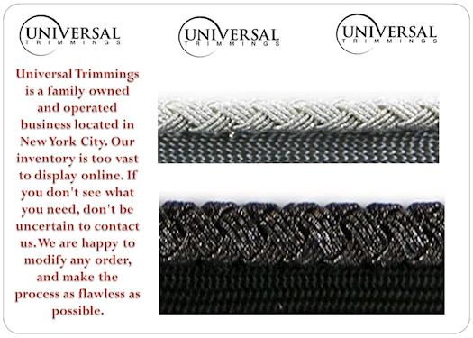 Cordedges, Braids And Metallic Trimming - Universal Trimmings 