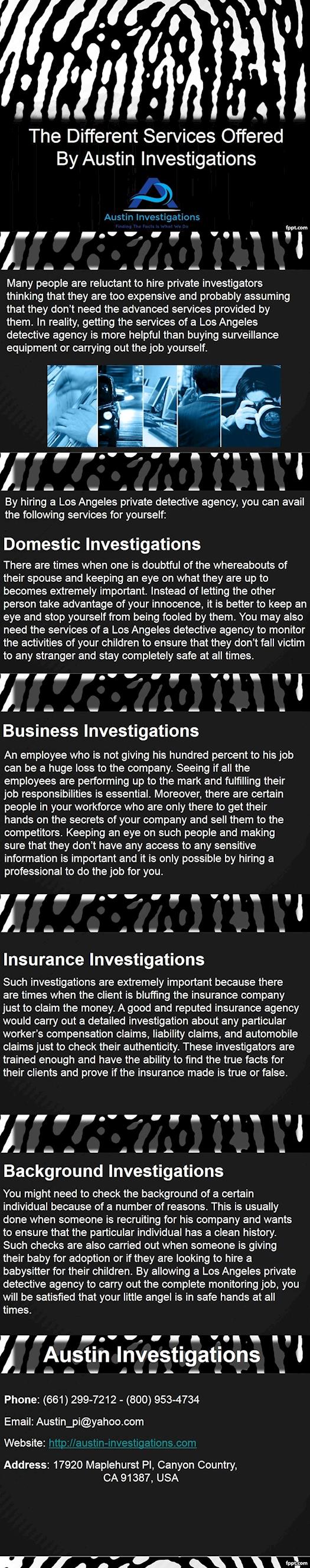 The Different Services Offered By Austin Investigations