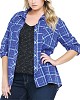 Blue Berry Designer Oversized Flannel Shirts Wholesale
