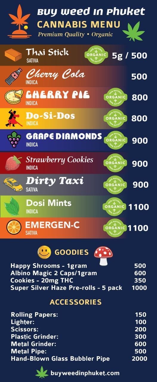Buy Weed In Phuket Cannabis Menu
