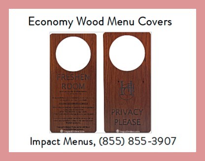 Economy Wood Menu Covers | Impact Menus 