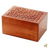 Solid Rosewood Cremation Urn - Tree of Life Design