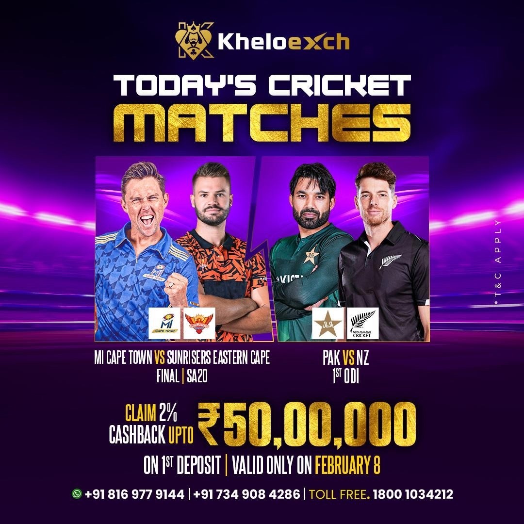 Today's Exciting Cricket Matches with Kheloexch - MI vs SEC & PAK vs NZ