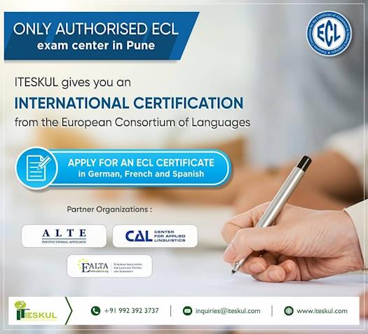INTERNATIONAL CERTIFICATION from the European Consortium of Languages in German, French & Spanish.