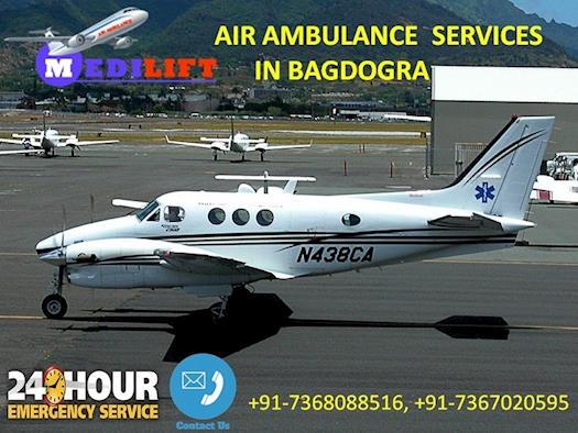 Get Welfare Air Ambulance Services in Bagdogra by Medilift
