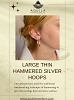 Buy The Hammered Silver Hoop Earring
