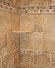 Tiled Shower with Shelf