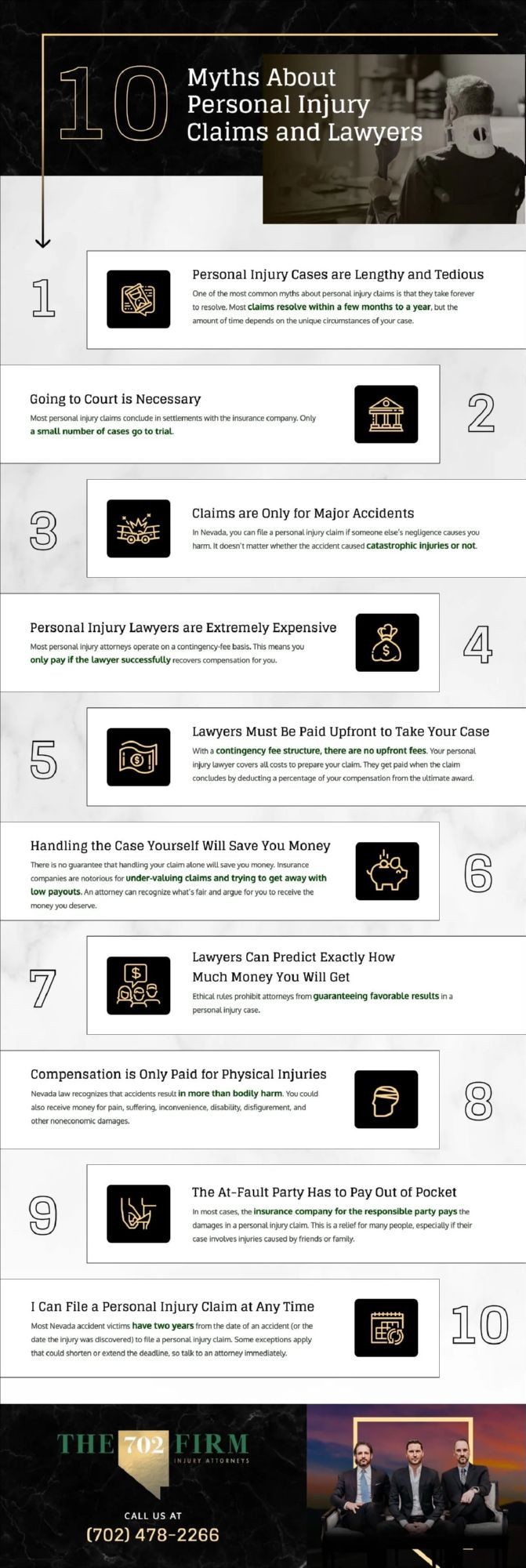 10 Myths About Personal Injury Claims and Lawyers