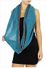 Wholesale scarf: Solid border knit infinity scarf Blue wholesale