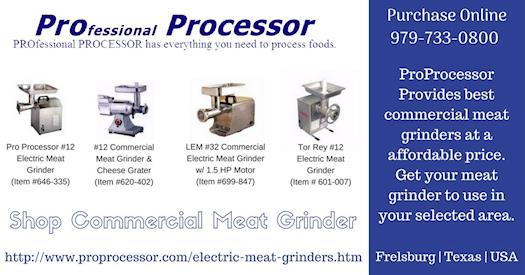 Low cost commercial meat grinder