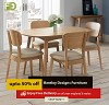 Best Sale !! Bentley Designs Oslo Oak 6-8 Extension Dining Table with 6 Chairs | Furniture Direct UK
