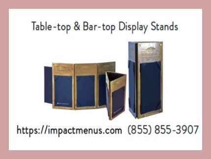 Tabletop Display Stands | Impact Menus