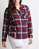Reinforce Red Oversized Flannel Shirts Wholesale