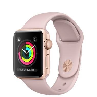 Apple Watch Series 3 - 38mm GPS - Gold Aluminium Case with Pink Sand Sport Band