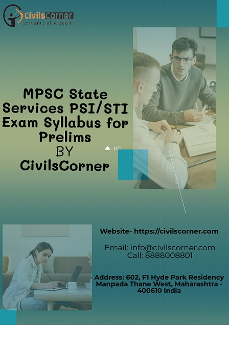 MPSC State Services PSI/STI Exam Syllabus for Prelims CivilsCorner