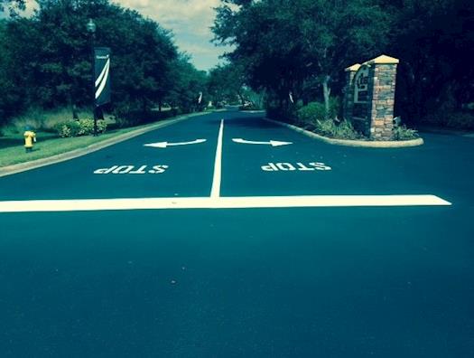 Another Awesome Job in Progress by the ABC Paving and Sealcoating Team at Camden Visconti !