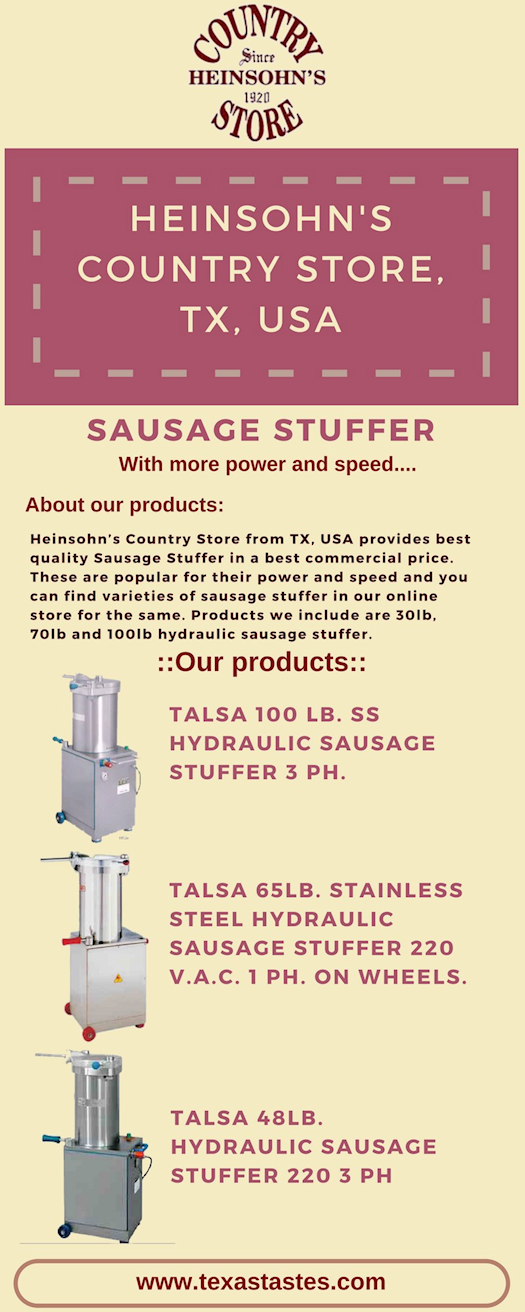 Sausage Stuffer at best price-Available at Heinsohn's Country Store, TX, USA