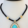 Statement necklace sleeping beauty turquoise gemstone jewelry