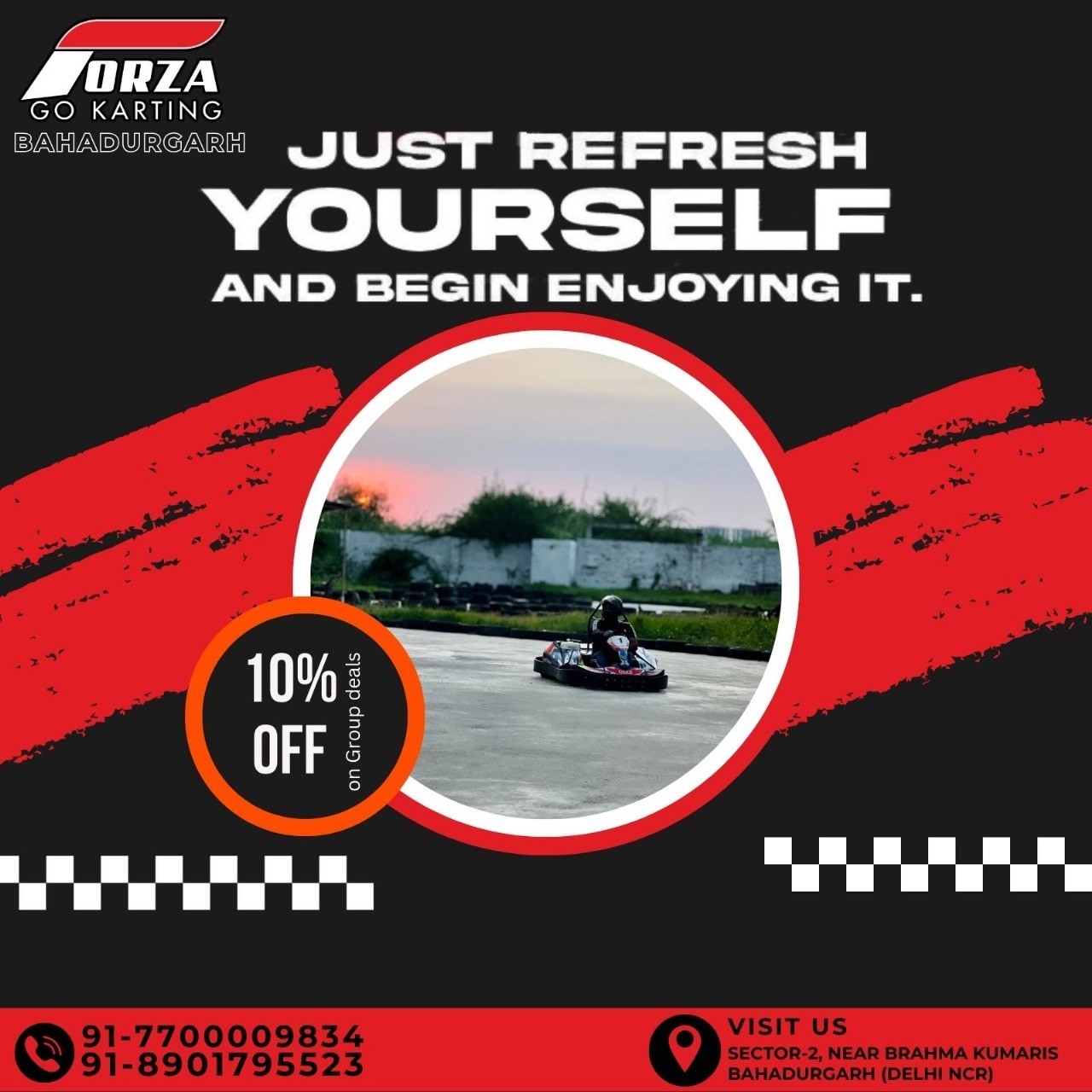 Just refresh yourself and start enjoying go karting