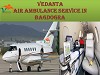 Vedanta Air Ambulance from Bagdogra to Delhi with best medical Amenity