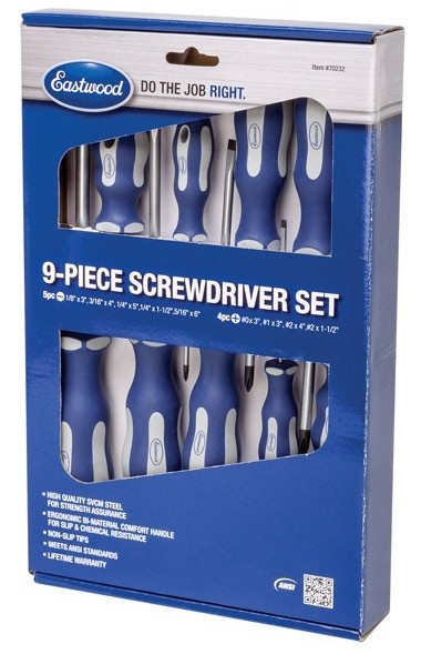 Eastwood 9 Piece Screwdriver Set