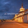 Stock Image - Alley in Sochi next to the seaport by nigh