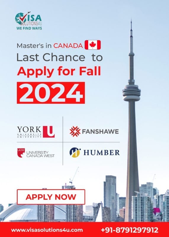 Master’s in the CANADA - Last Chance to Apply for Sept 2024 Intake!