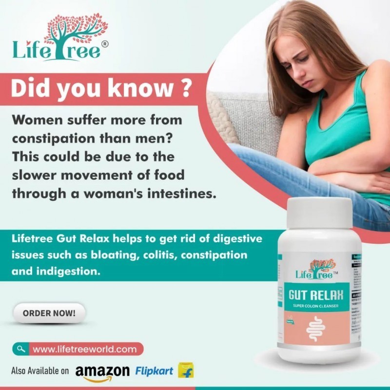 Lifetree Gut Relax Capsule Supplement Super Colon Cleanser Ayurvedic Medicine