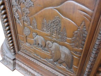 Mountain Bear Carvings For Bar
