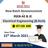 ZONE TECH Announce New Batches for RSEB-AE/JE, for Electrical Engineering (B.TECH ) on 15th-March