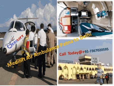 Get Air Ambulance from Patna to Delhi by Medilift at Low Cost