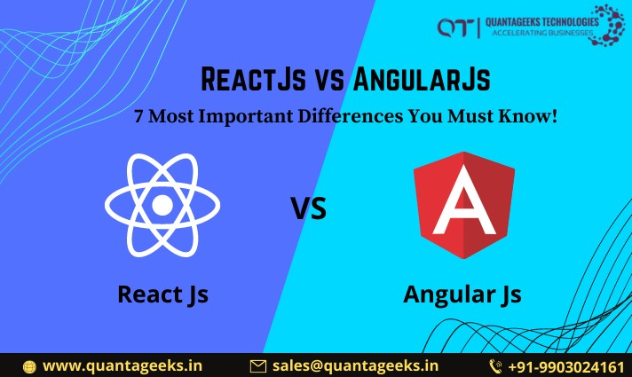 ReactJs vs AngularJs : 7 Most Important Differences You Must Know!