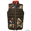 Brown and Grey Army Style Vest Jacket
