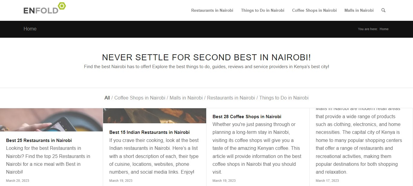 Website - Best in Nairobi