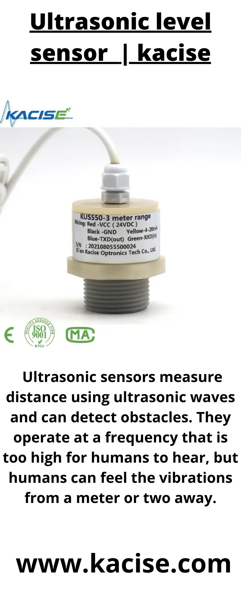 Ultrasonic level sensor  | kacise
