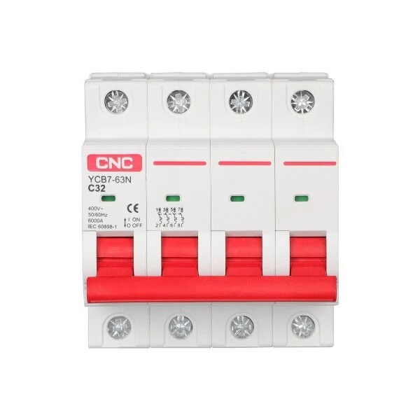 CNC 4P AC MCB Circuit Breaker YCB7H-63 – Reliable Multi-Pole Protection