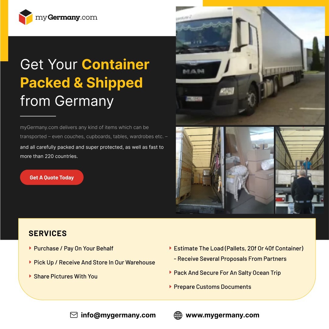 Get Your Container Packed & Shipped From Germany