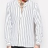White and Grey Striped Shirt